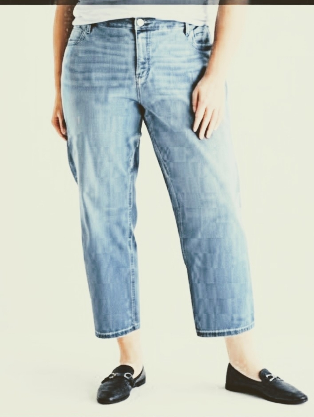 NWT Liz Claiborne Lizwear Chambray Light Blue Pants/Jeans Size 14P